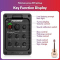 Fishman 4 Band 301 EQ Tuner Piezo Mic Presys Blend Acoustic Guitar Preamp
