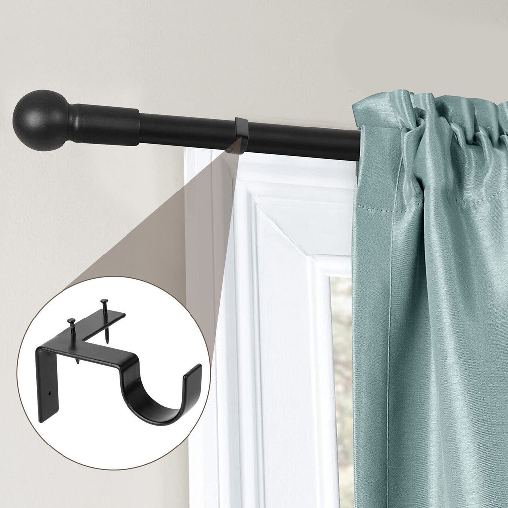 4pcs Curtain Rod Brackets No Drilling Curtain Rod Holder Hooks
