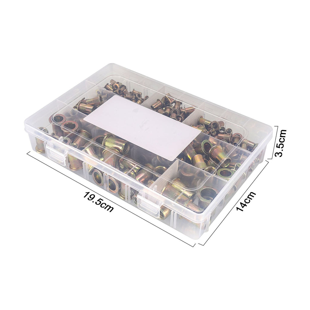 300XM3-M12 Mixed Rivnuts Blind Rivet Nuts Kit Threaded Nuts Anti-oxidation UK