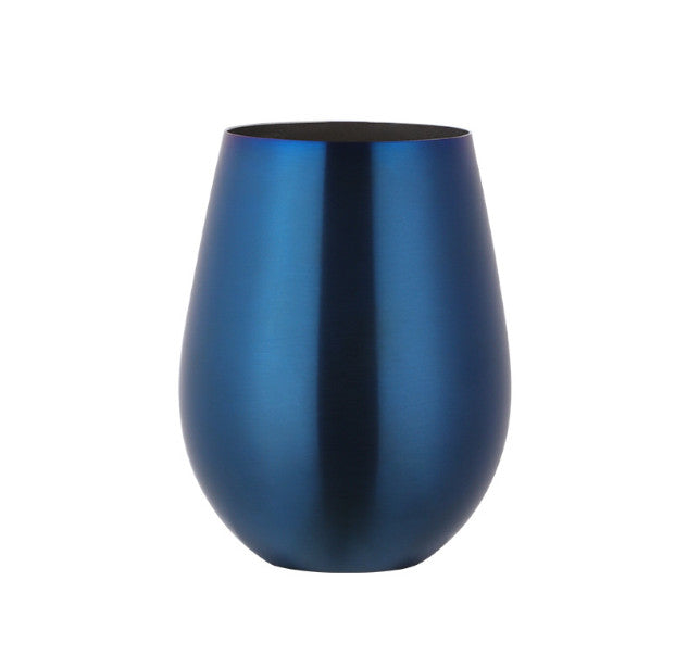 Wine Glasses Stainless Steel Wine Glass Round Titanium-Plated Colorful Cup