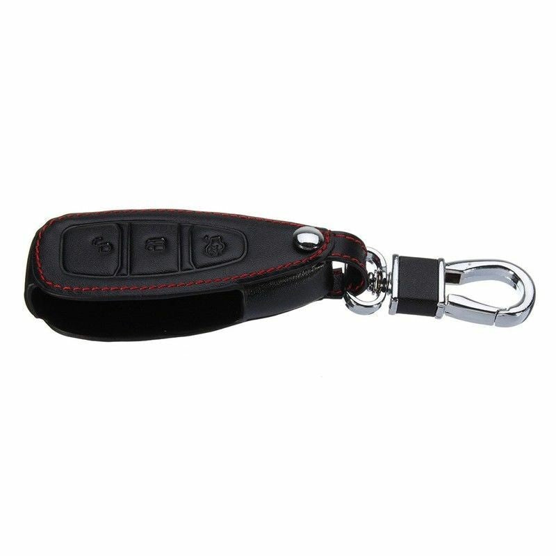 3 Button Remote Key Fob Pu Leather Cover Case For Ford Fiesta Focus Mondeo Kuga