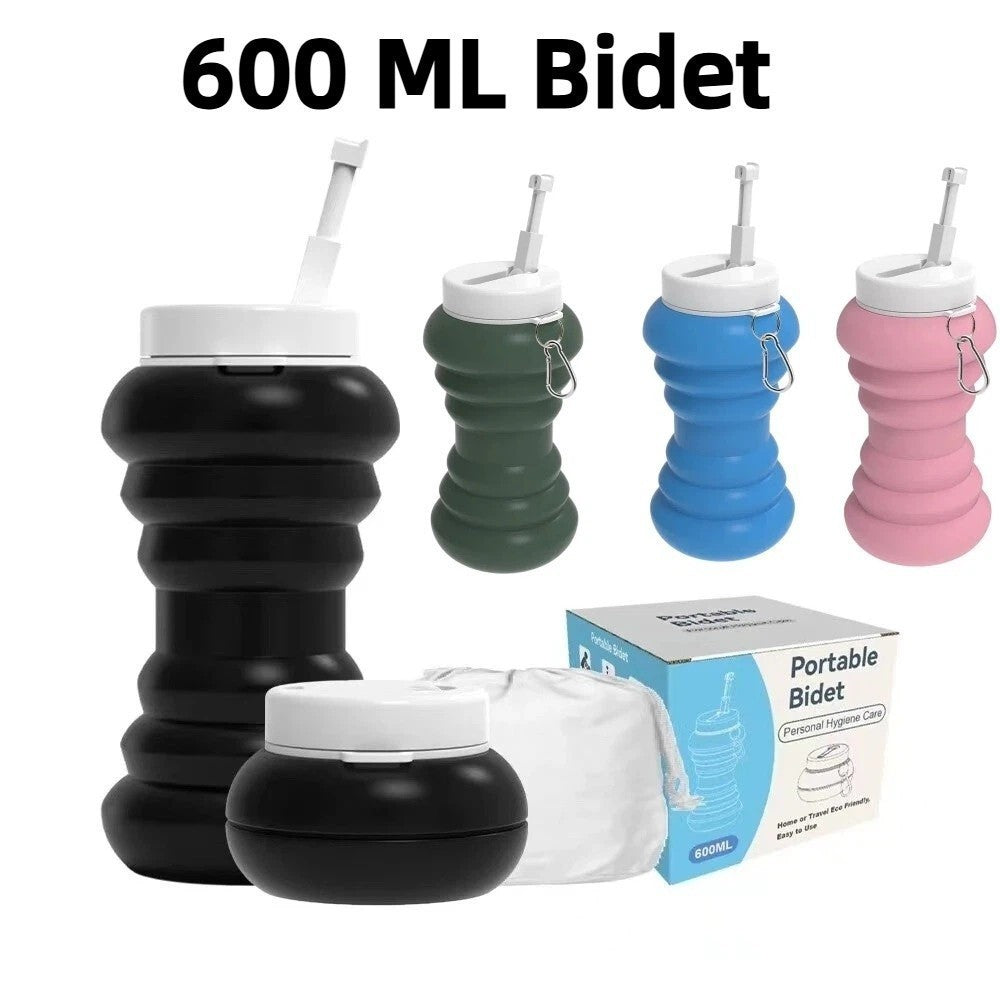 600ml Portable Foldable Handheld Bidet for Personal Hygiene Cleaning Collapsible