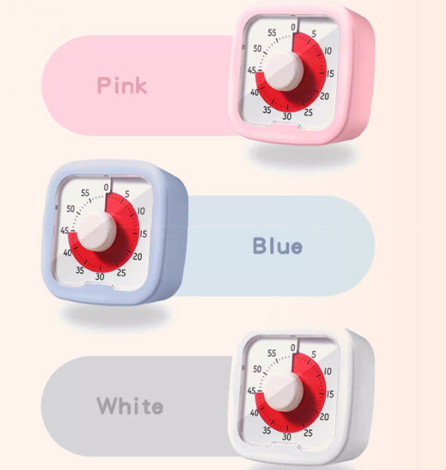 60 Minutes Visual Analog Timer Countdown Clock Time Management Adults Kids Tool