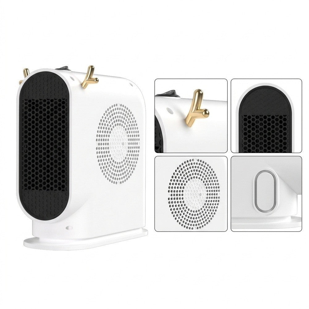 Small Desktop Heater 26x26x10cm Compact Lightweight for Apartment Dorm Room
