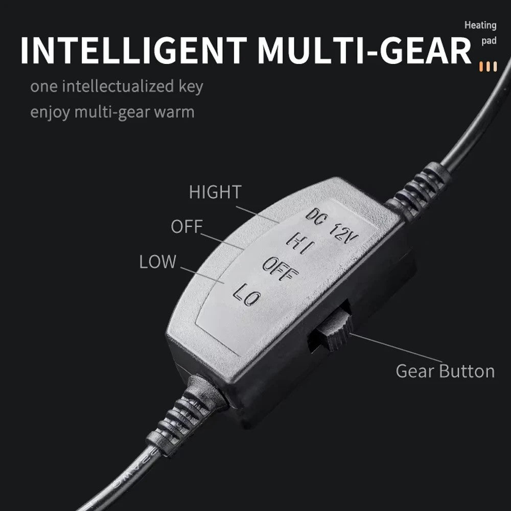 2x Adjustable Heated Car Seat Cover Cushion Universal Fast Heating Warmer Winter