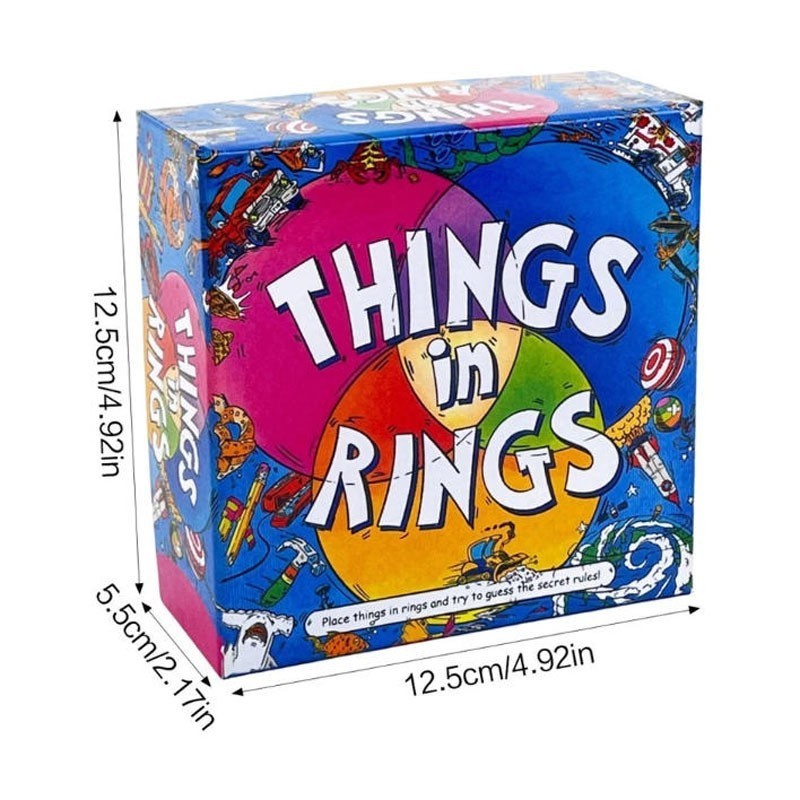 Things In Rings Board Game 2-6 Player Guessing And Reasoning Party Game Cards UK