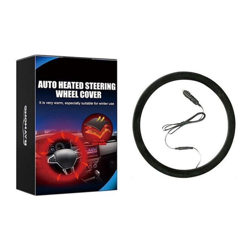 Universal Car Heated Steering Wheel Cover Hand Warming Protector Warmer