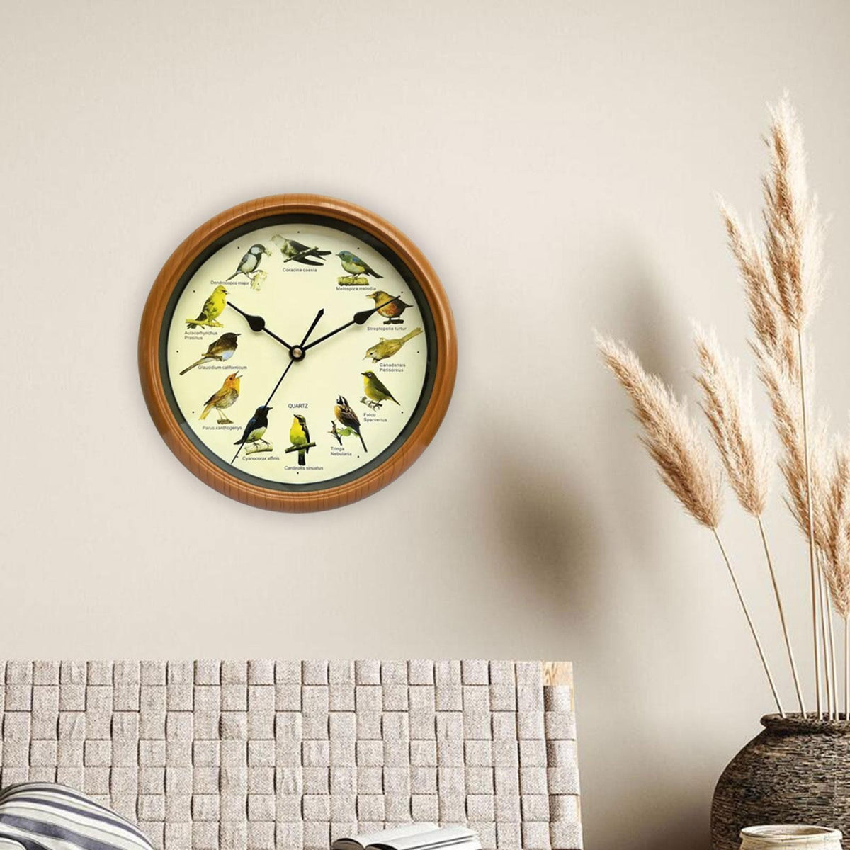Singing Bird Wall Clock Hanging Clock Decor for Kitchen Home NEW