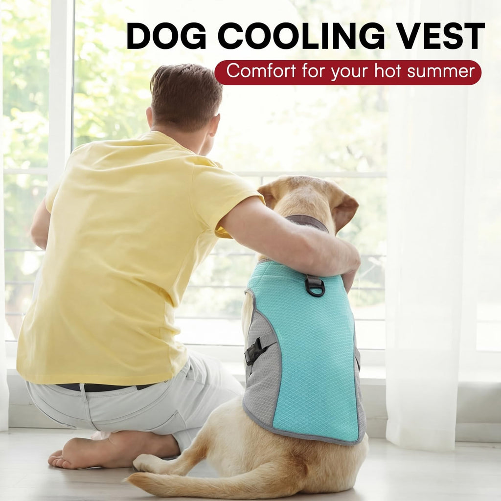 Dog Cooling Jacket For Large Dogs, Pet Cooling Vest With Mesh And D Ring,...