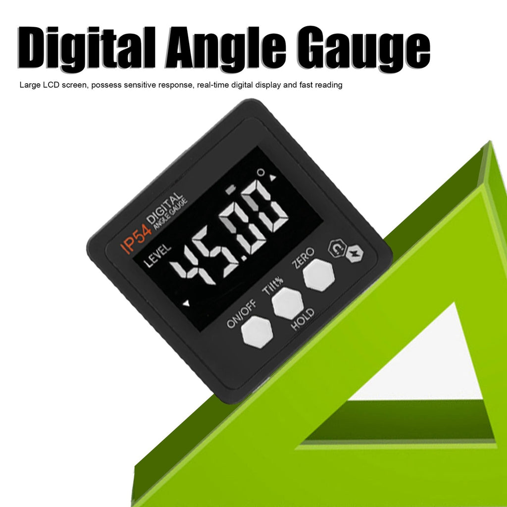 Digital Angle Gauge LCD Protractor Inclinometer Inclination Box 4x90° IP54 FI