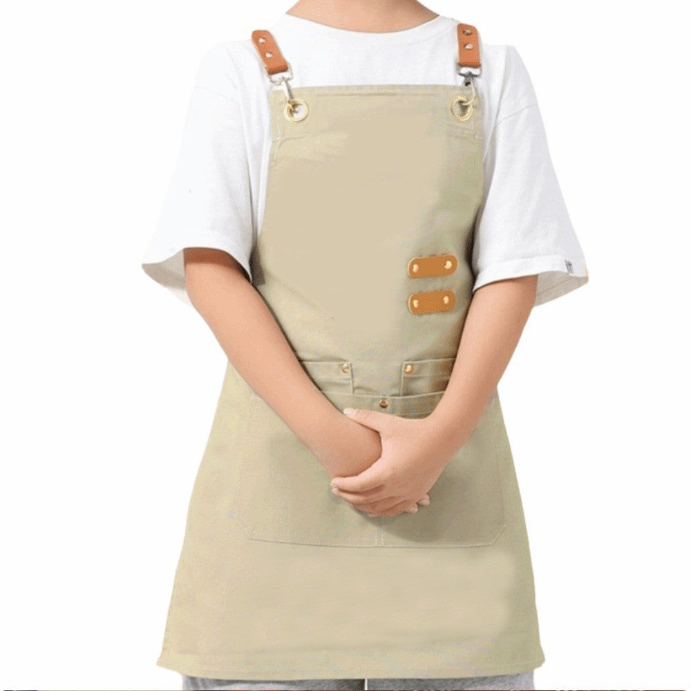 Lightweight Kids Cooking Apron Minimalist Kids Chef Costume  Household Use
