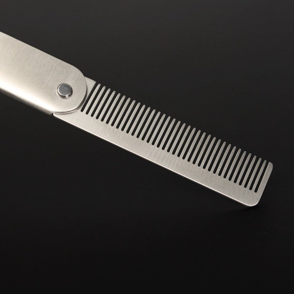 Portable Steel Combs Hair Styling Comb Pocket Comb Folding Pocket Beard Combs