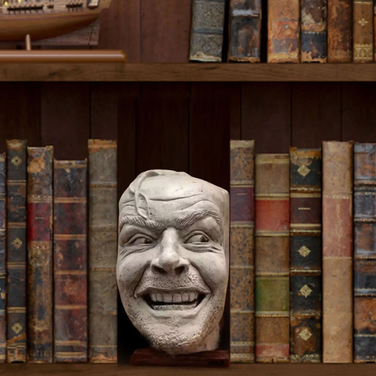 Here's Johnny Sculpture of The Shining Resin Desktop  Bookend Library Ornament