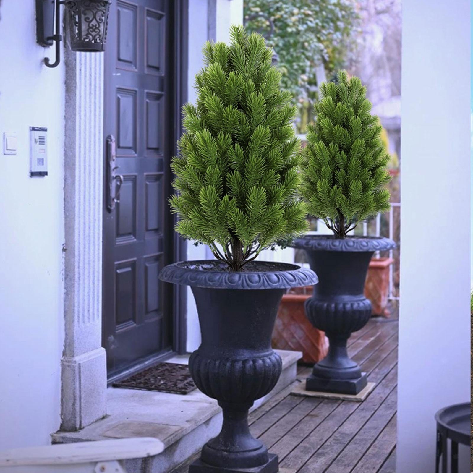 Artificial Topiary Realistic Bushes Plants for Patio Indoor, Outdoor