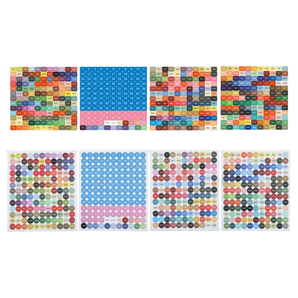 Color Number Label Stickers DMC Floss Number Stickers for Embroidery Floss
