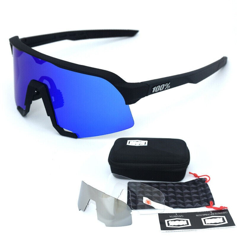 S3 Cycling Glasses 3 Lens UV400 Polarized Sunglasses MTB Road Bike Goggles