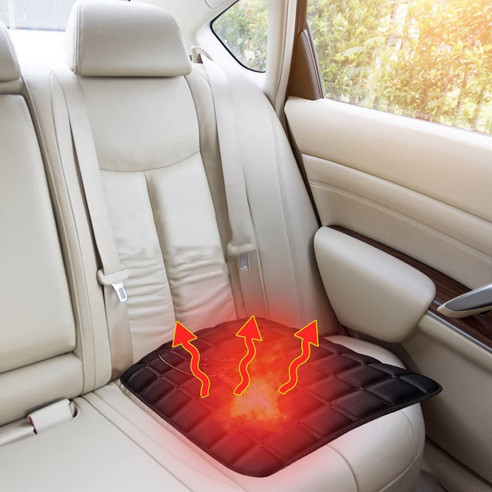 Car Seat Pad Cushion Cover Heating Heater Warm Heated Cold Winter 12V Universal