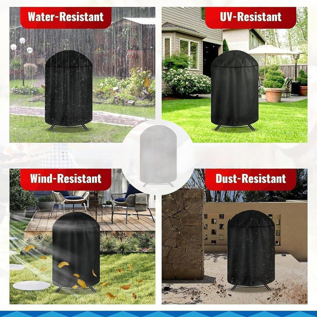 Grill Cover Small Barbecue Cover Waterproof Barrel Cover for All Season