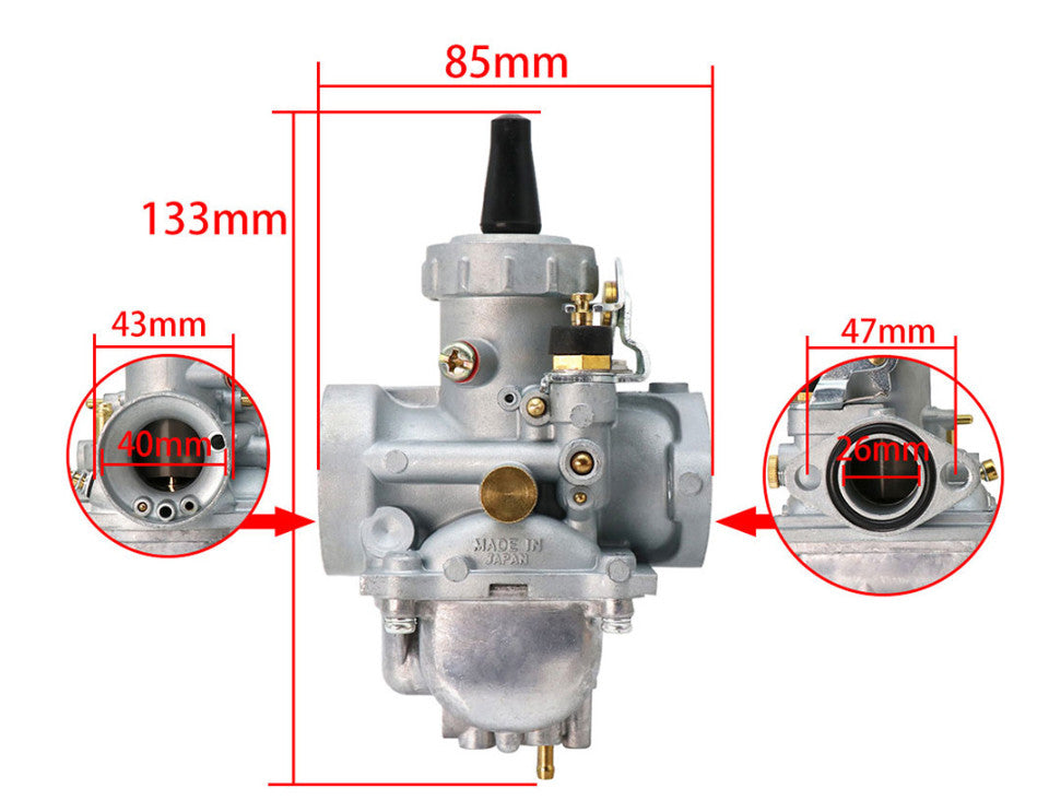 Carburetor Fit for Mikuni VM 22mm Round Slide VM22-133 1002-0048 Carburetor