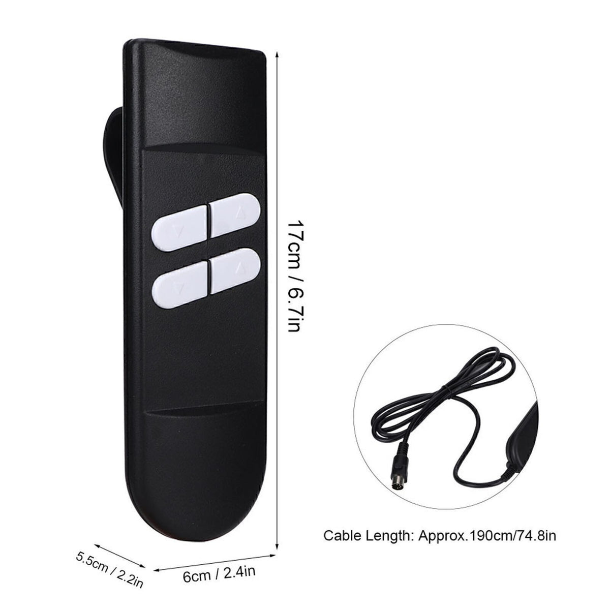 Hand Control Electric Recliner Switch Remote Control 4 Button for Chair Sofa