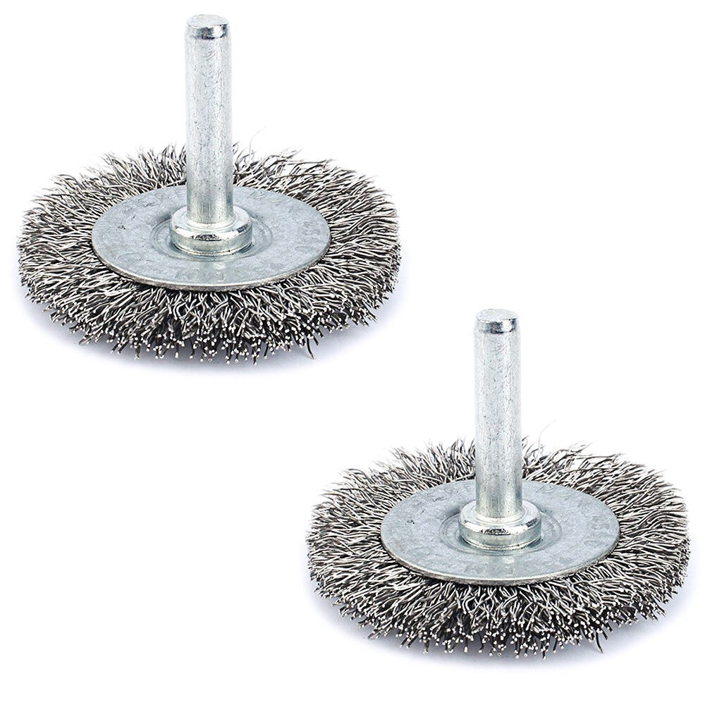 50mm Stainless Steel Wire Wheel Brushes 5Pcs Fit Rotary Drill & Die Grinder Tool