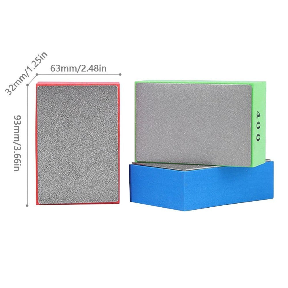Tile Glass Marble Grinding Block Sanding Disc  Diamond Hand Polishing Pads SET