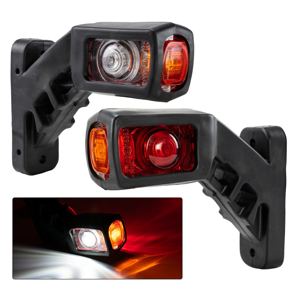 2x Recovery Side Marker Outline Led Lights Lamps 12V-24 Volt Trailer Truck Lorry