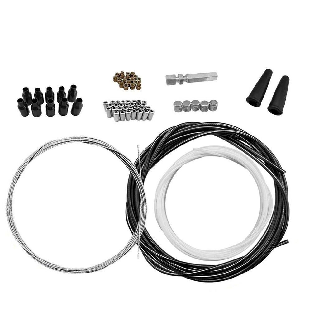 Universal 5 Metres DIY Throttle Cable Kit Nipples Ferrules Motorbike Replacement