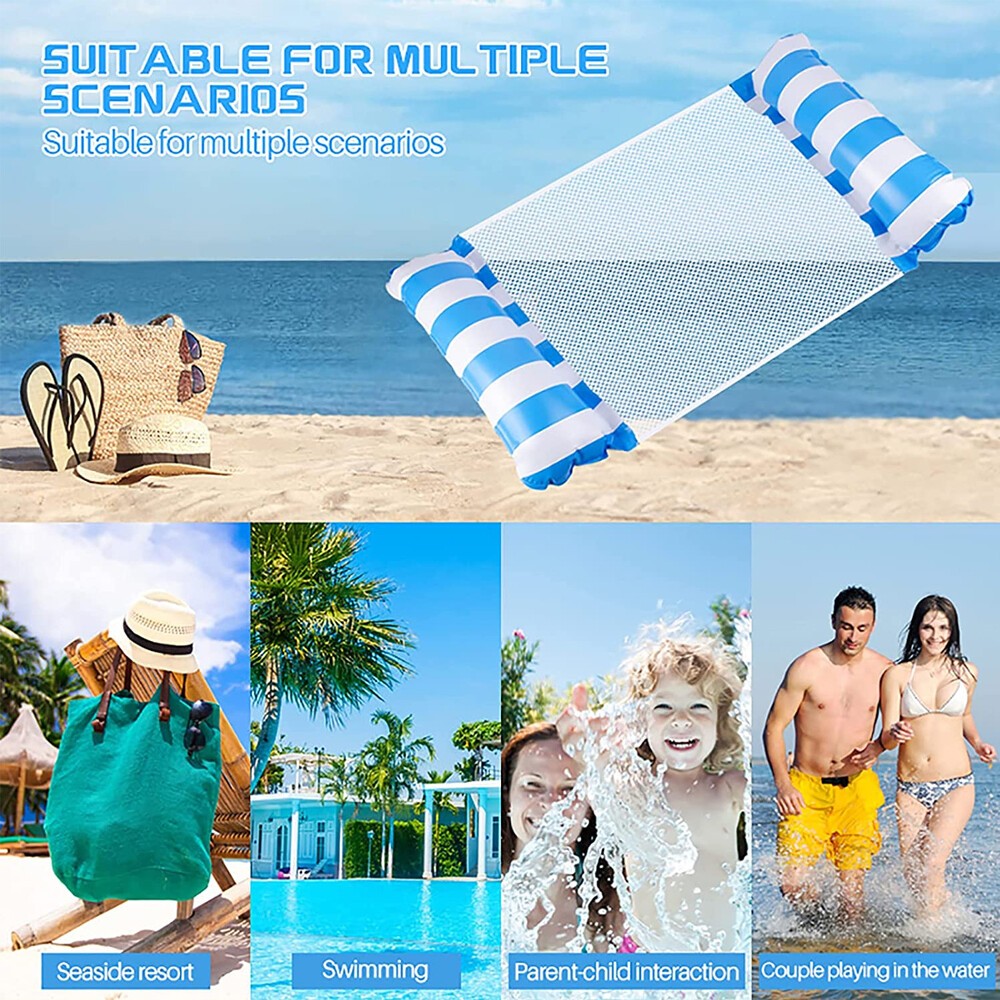 2X Inflatable Portable Floating Water Hammock Float Pool Bed Swimming Chair Toy