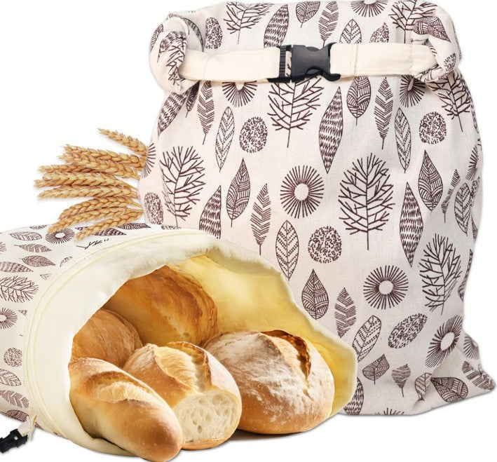 Loafguard Beeswax Bread Bag,Beeswax Bread Bags with Natural Bees Wax,Reusable
