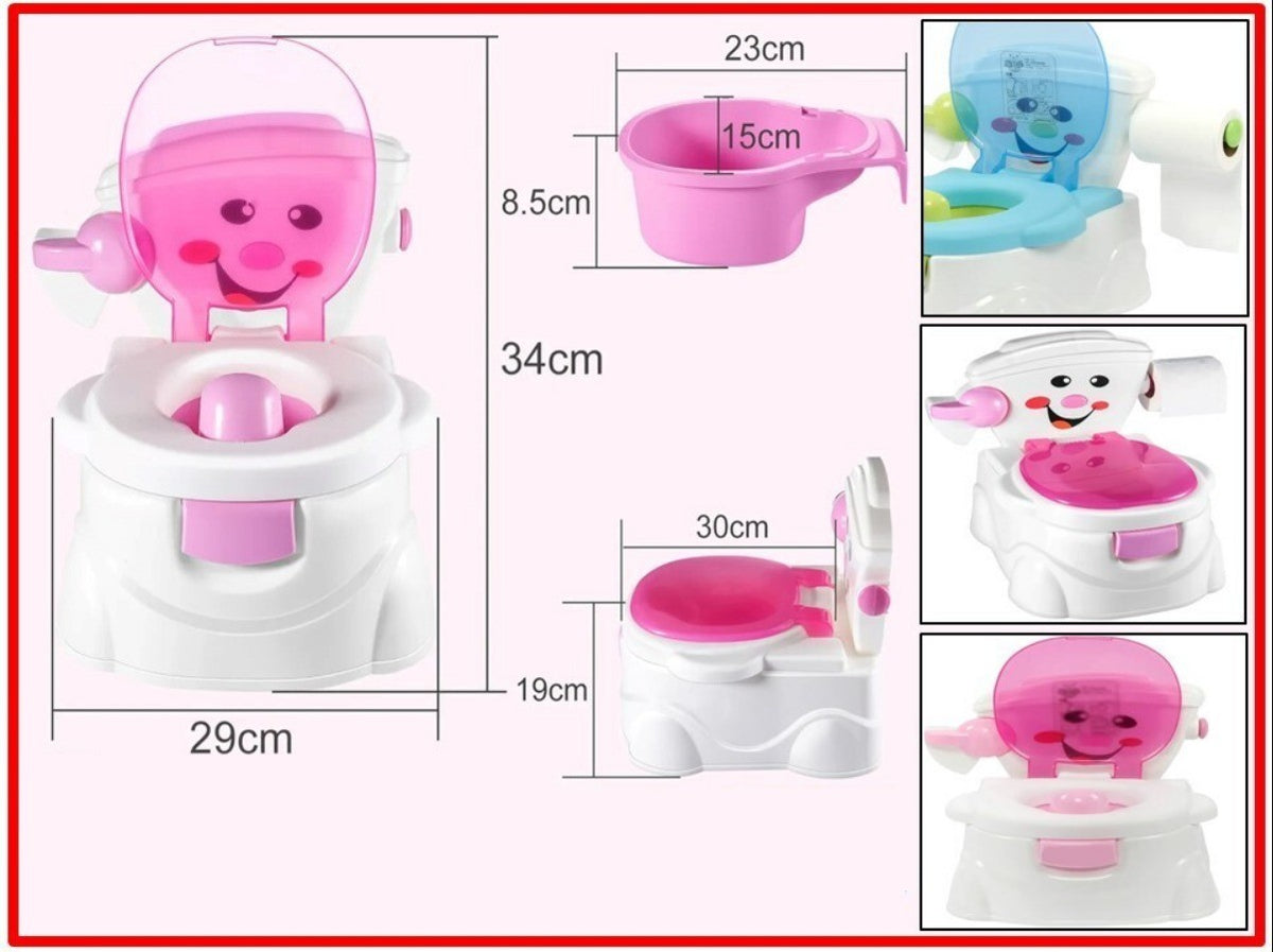 2 in 1 Kids Baby Toilet Seat Toddler Training Potty Trainer Safety Chair Urinal