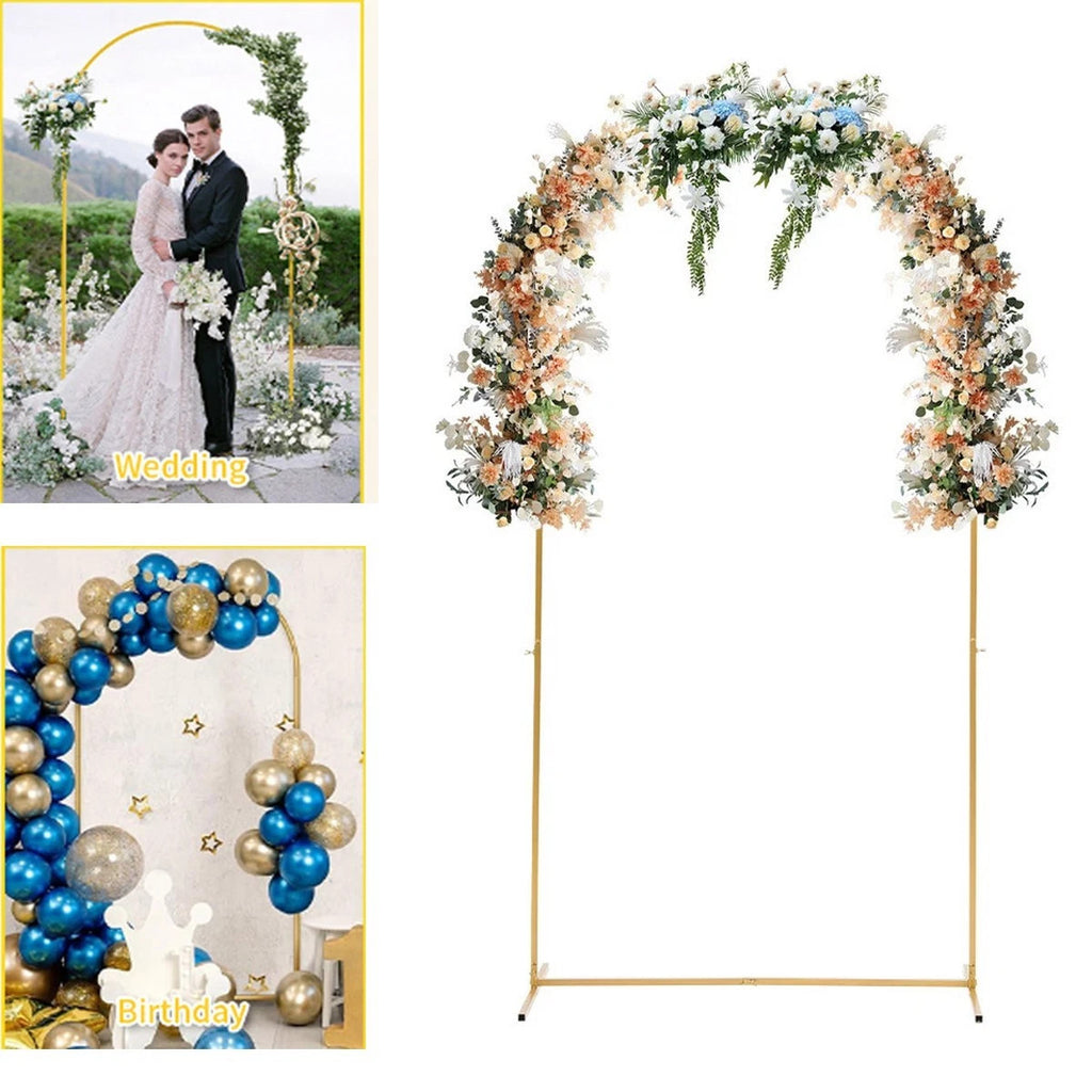 6.6FT Metal Wedding Arch Backdrop Stand Doorway Flower Frame Party Event Decor