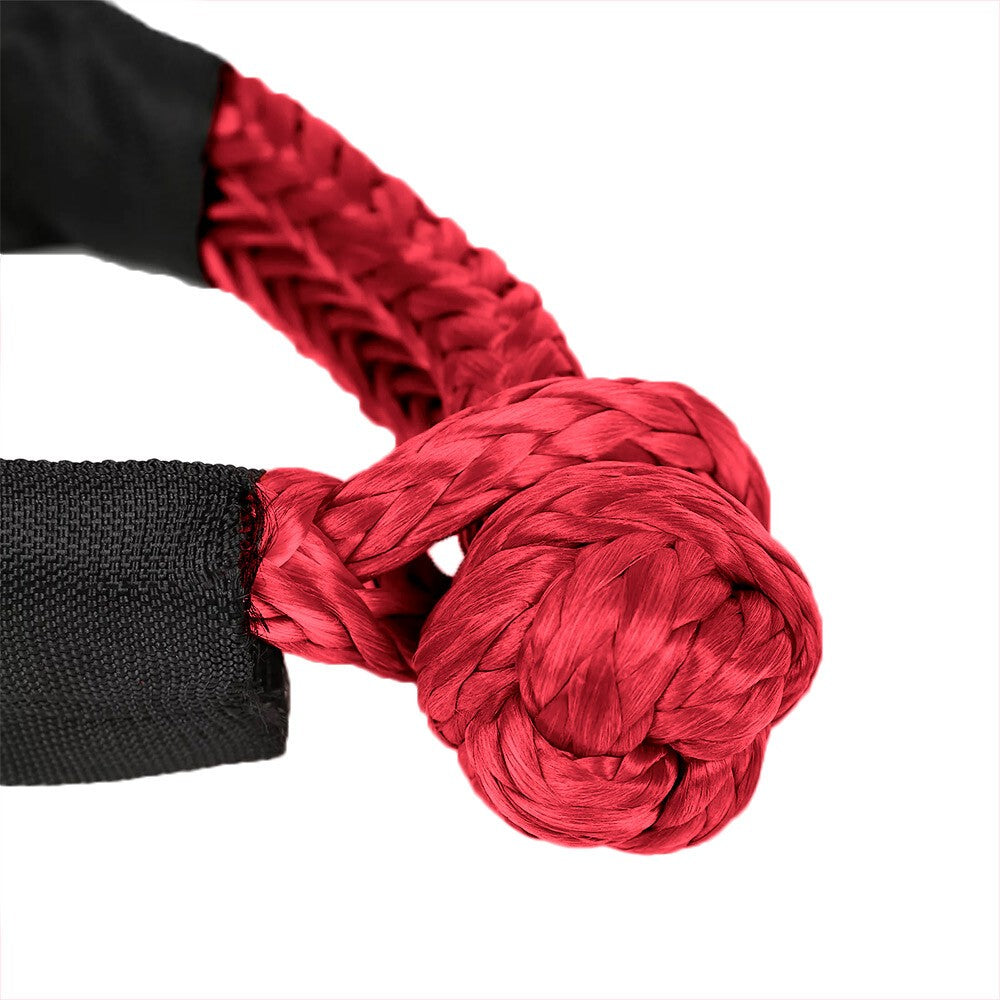 2X Soft Shackle Sleeve Fiber Synthetic Winch Recovery Rope 17 Tons 38000LBS