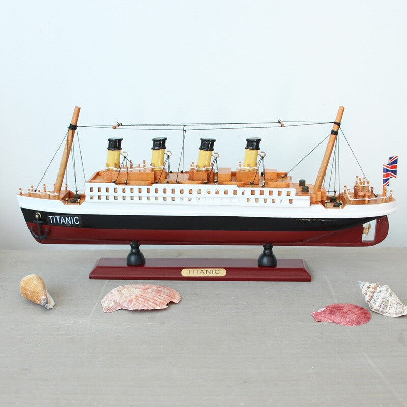 NEW Titanic Model Wooden Sailboat Decoration Living Room Simulation Cruise Ship