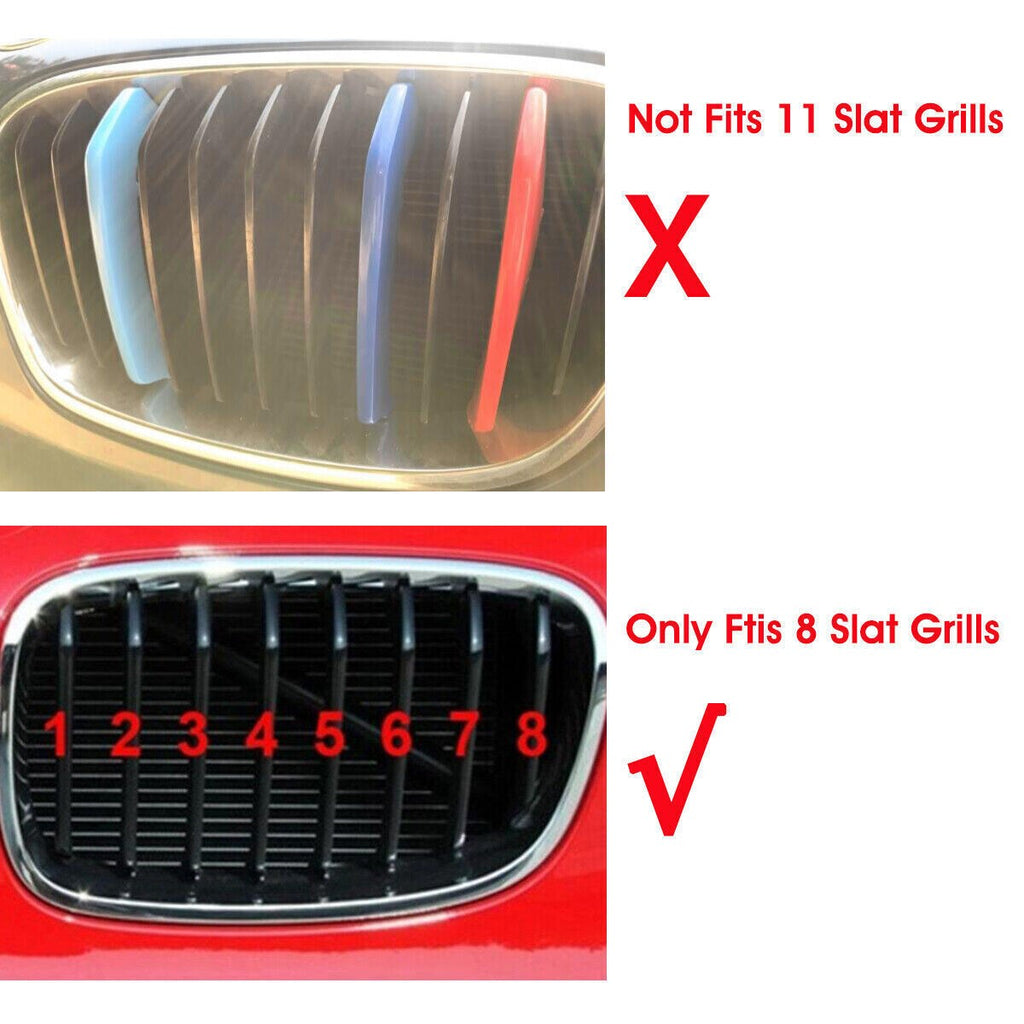 3pcs M Sport Kidney Grill Grille Strip Cover Clip For BMW 1 Series F20 F21 12-14