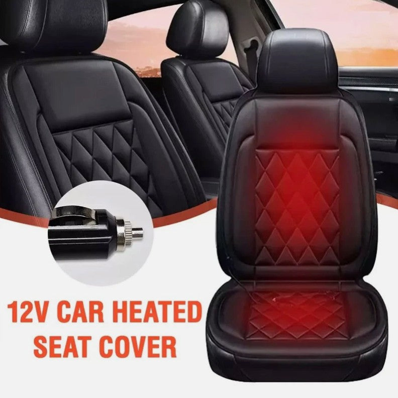 12V Car Seat Pad Cushion Cover Heating Heater Heated Cold Winter Warm Universal