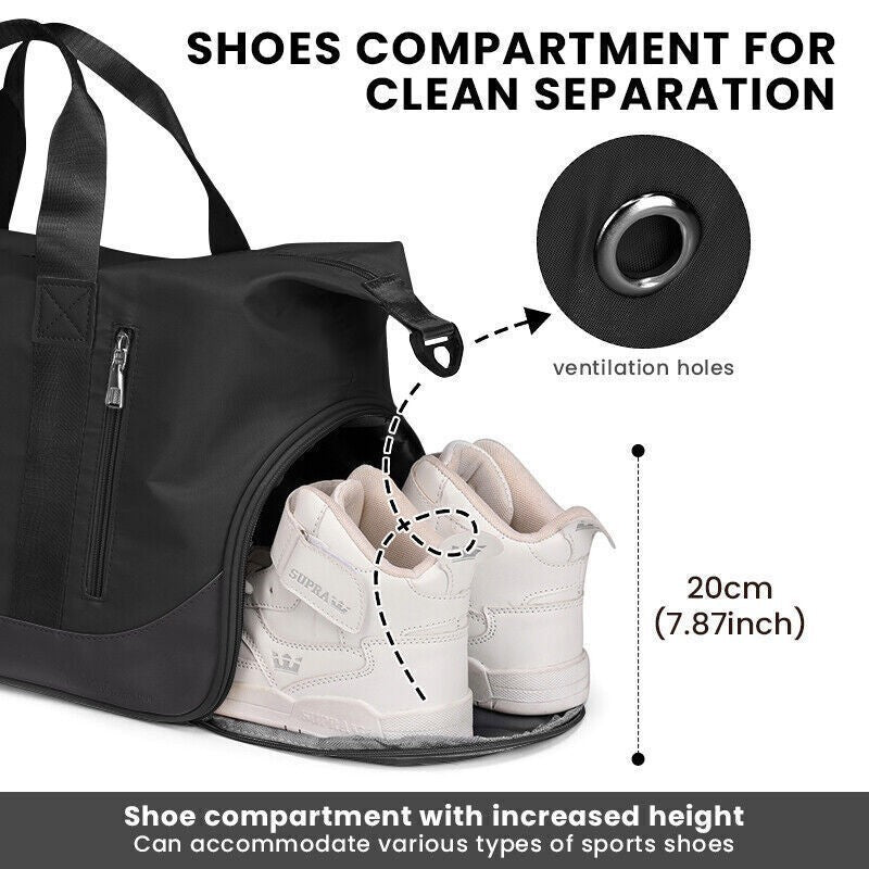 Large Women Gym Bag Multi Purpose Sports Duffle Bag Travel Luggage Carry Bag