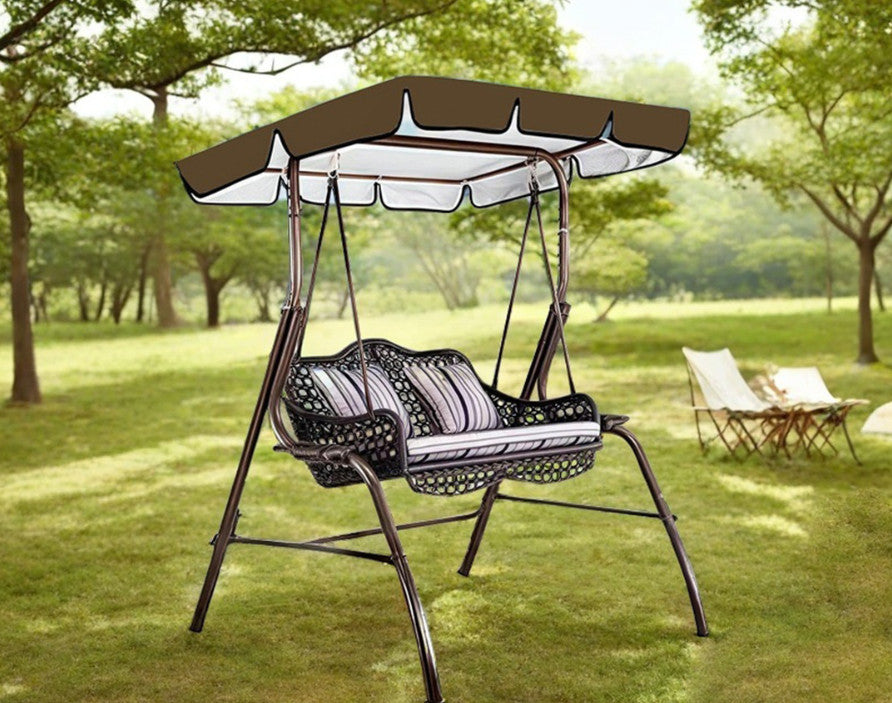 Replacement Swing Canopy Grey Top Cover For 2/3 Seater Garden Outdoor Swing Seat