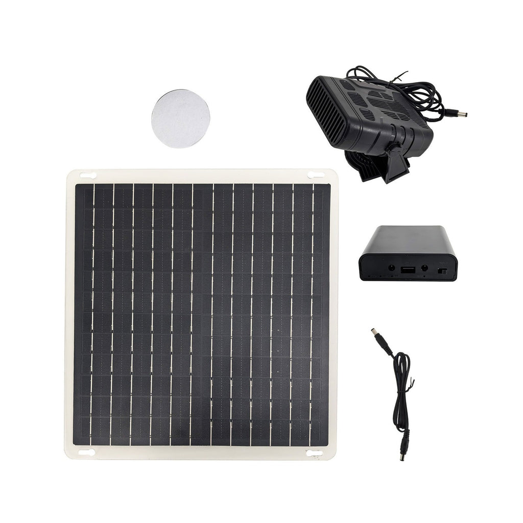 Portable Solar Panel Car Heater Fan Fast Heating Defroster for Greenhouse HEN