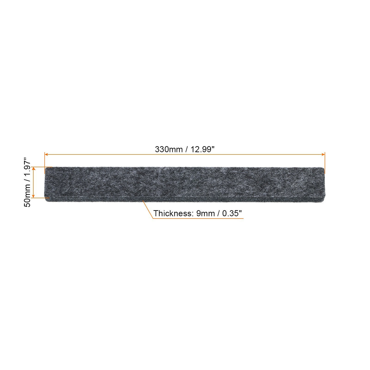 8Pcs Felt Bulletin Board Bar Strip Self Adhesive Wall Pin Board Dark Gray
