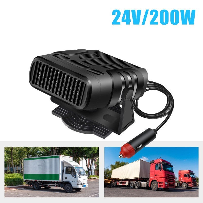200W Electric Car Heater 24V DC Heating Fan Defogger Defroster Demister Portable
