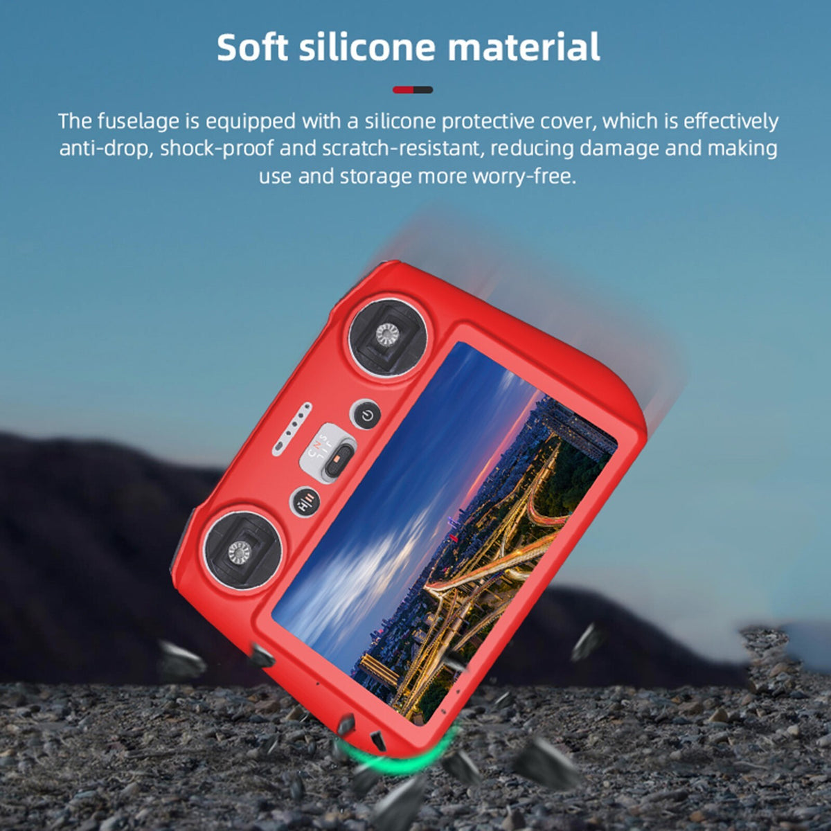 Silicone Skin Cover Protective Case for DJI Mini 3 Pro RC Remote Control Sleeve~