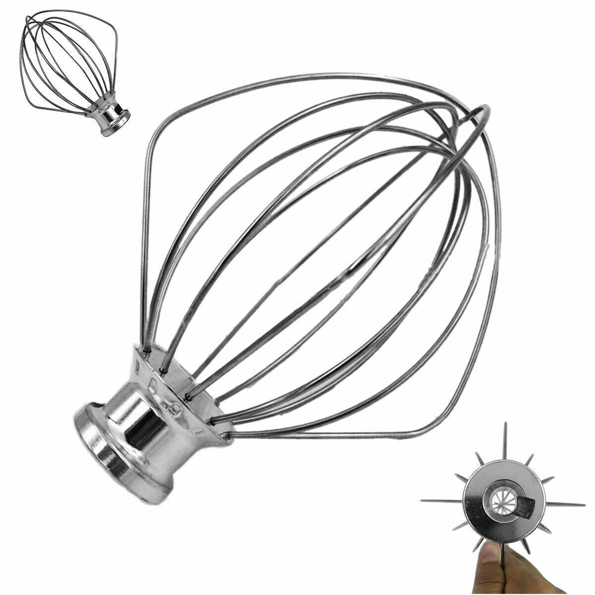 Stainless Steel K45WW 6 Wire Whip 4.5Qt Mixer Attachment Whisk For Kitchen Aid