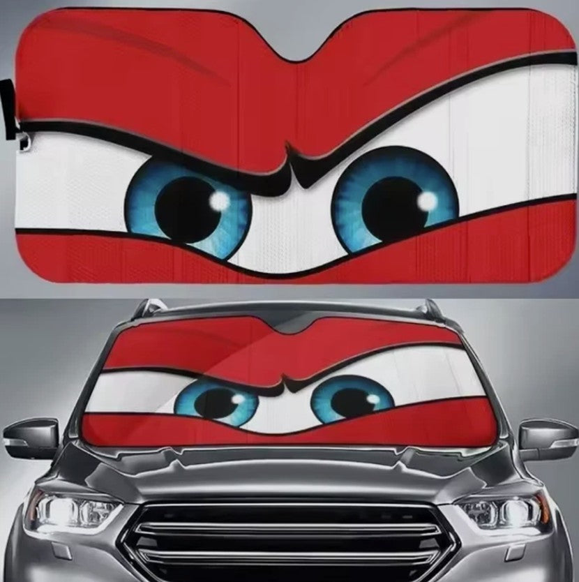 Cartoon Eye Visor Car Windshield Sun Shade SUV Auto Front Window Shield Cover UK