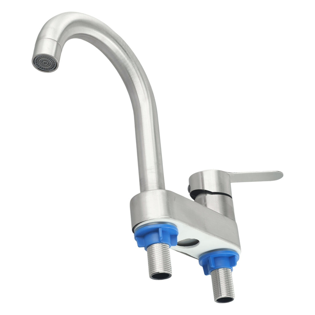 304 Stainless Steel Basin Mixr Tap Hot & Cold Water Faucet – Modern Single Level