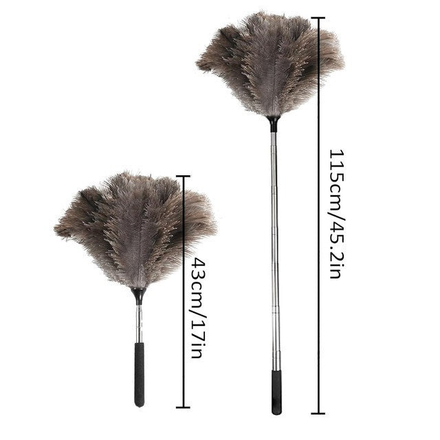 Extendable Ostrich Feather Duster Telescopic Pole Long Duster for Ceilings Light