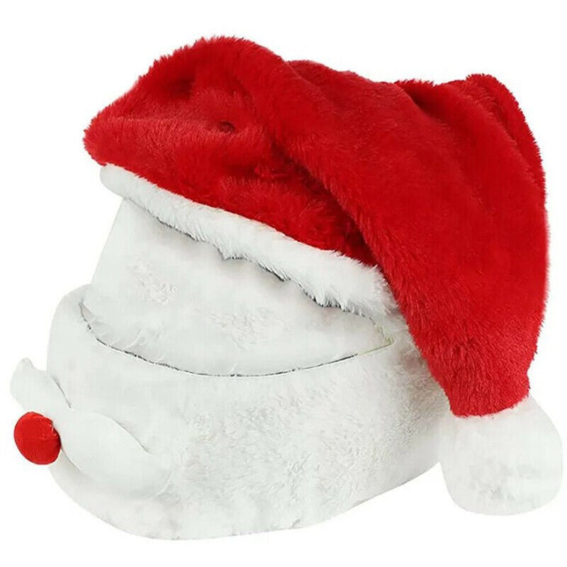 Motorcycle Santa Helmet Cover DIY Christmas Motorbike Helmet Funny Claus Decor