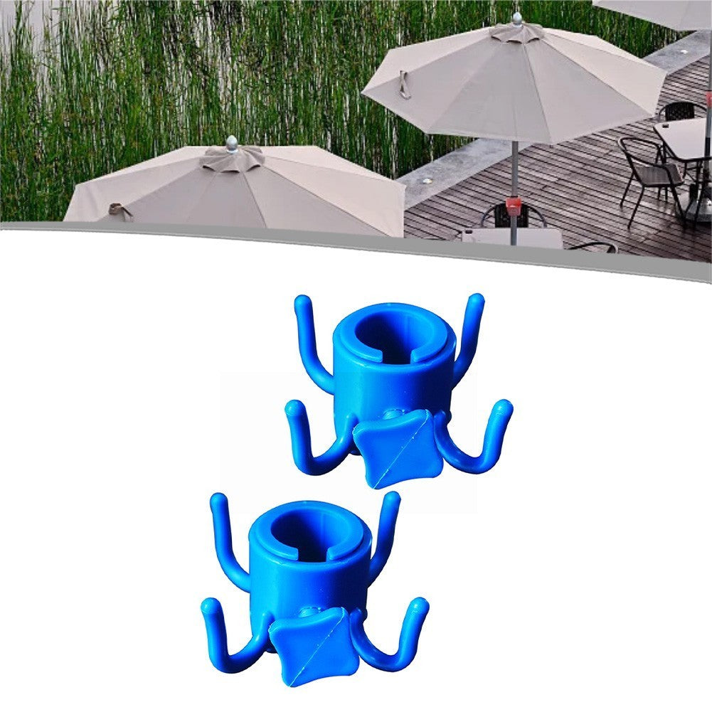 2 Adjustable Beach Umbrella Hooks for Hanging Towels Hats Bags Outdoor