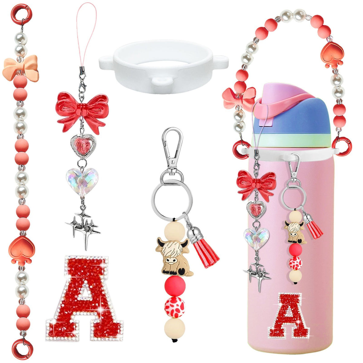 5Pcs Cup Accessories Decor for Stanley Charms 40oz & 30oz Tumbler Water Bottle