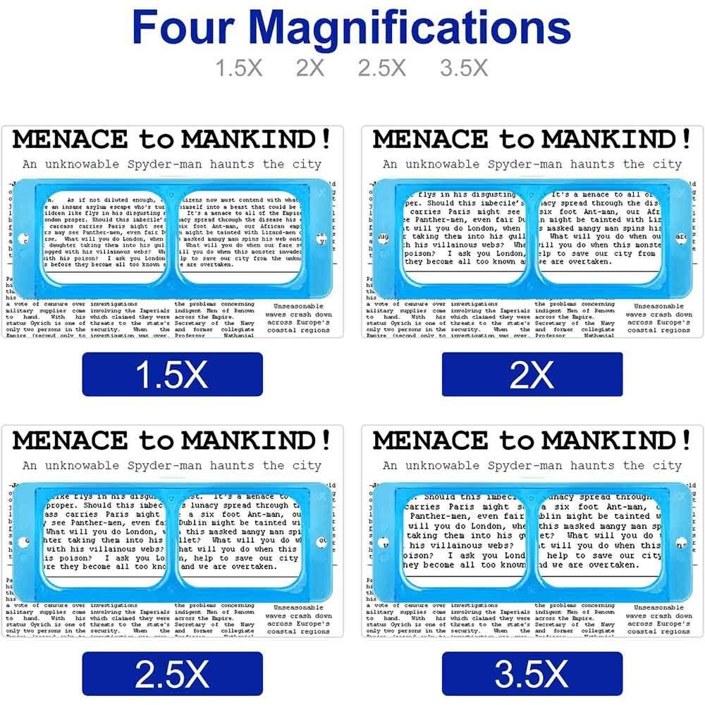 Adjustable Headband Magnifier Head Magnifier Hands Free Magnifying Glass 4-Lens